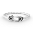 ¡®Star¡¯FORCE LARGE HORSESHOE BLACK DIAMOND BRACELET SILVER