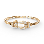 ¡®Star¡¯FORCE LARGE HORSESHOE CLASP  METAL BRACELET