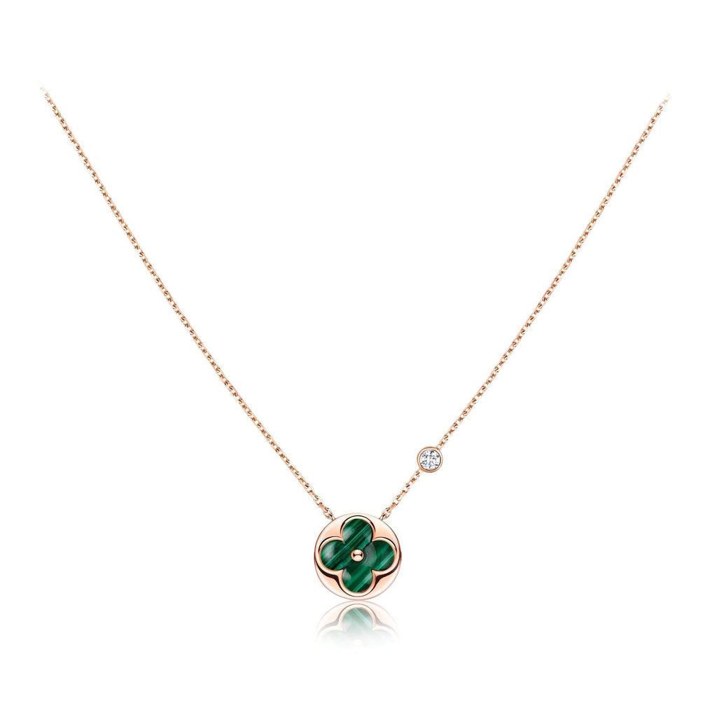 ¡®Star¡¯SUN PEDANT PINK GOLD 1 DIAMOND NECKLACE