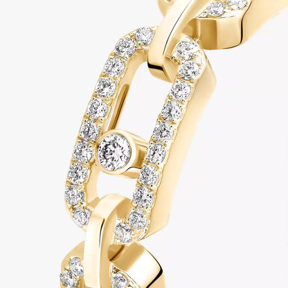 [moco jewelrys ]Move Link Pave_-Set Diamond Ring in Gold
