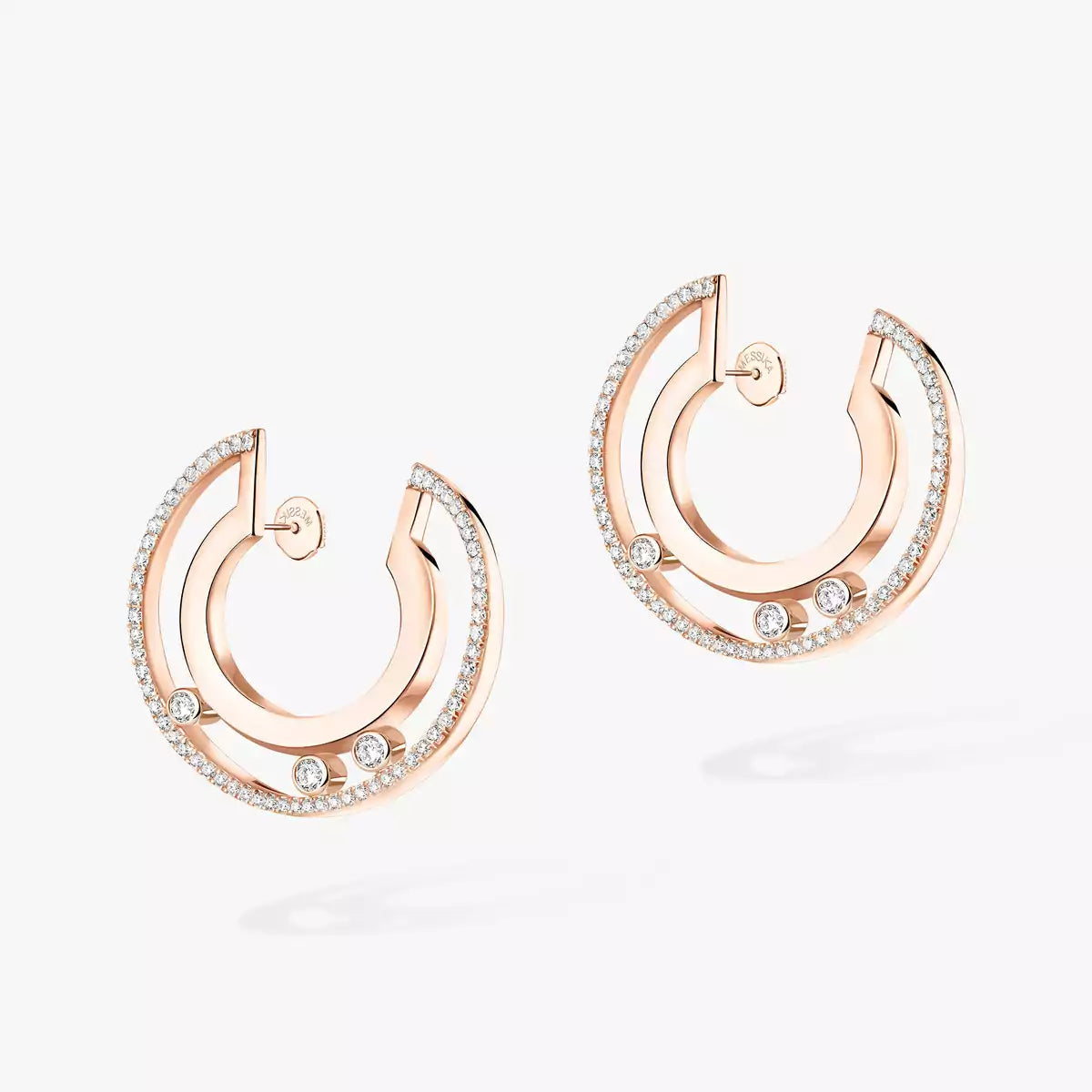 [moco jewelrys ]Move Romane Small Diamond Hoop Earrings