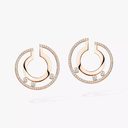 [moco jewelrys ]Move Romane Small Diamond Hoop Earrings