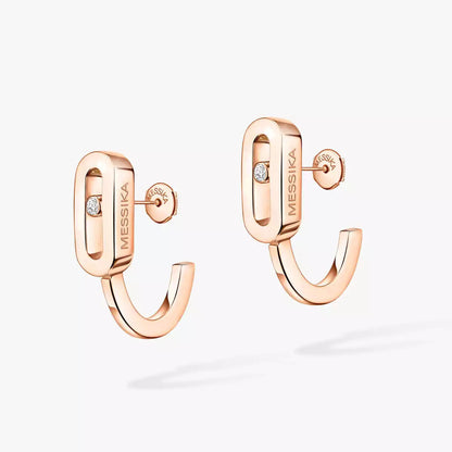 [moco jewelrys ]Diamond Mini Hoop Earrings Move Classique