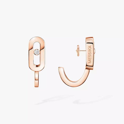[moco jewelrys ]Diamond Mini Hoop Earrings Move Classique