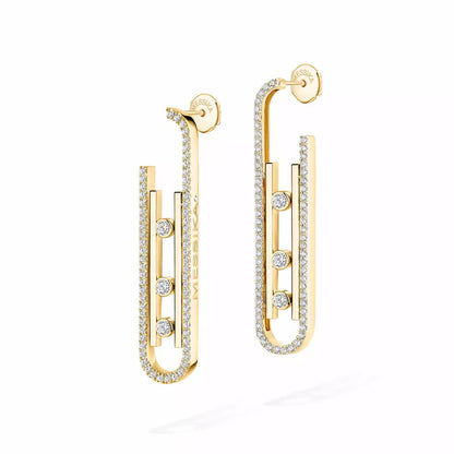 [moco jewelrys ]Diamond Pendant Earrings Move 10Th