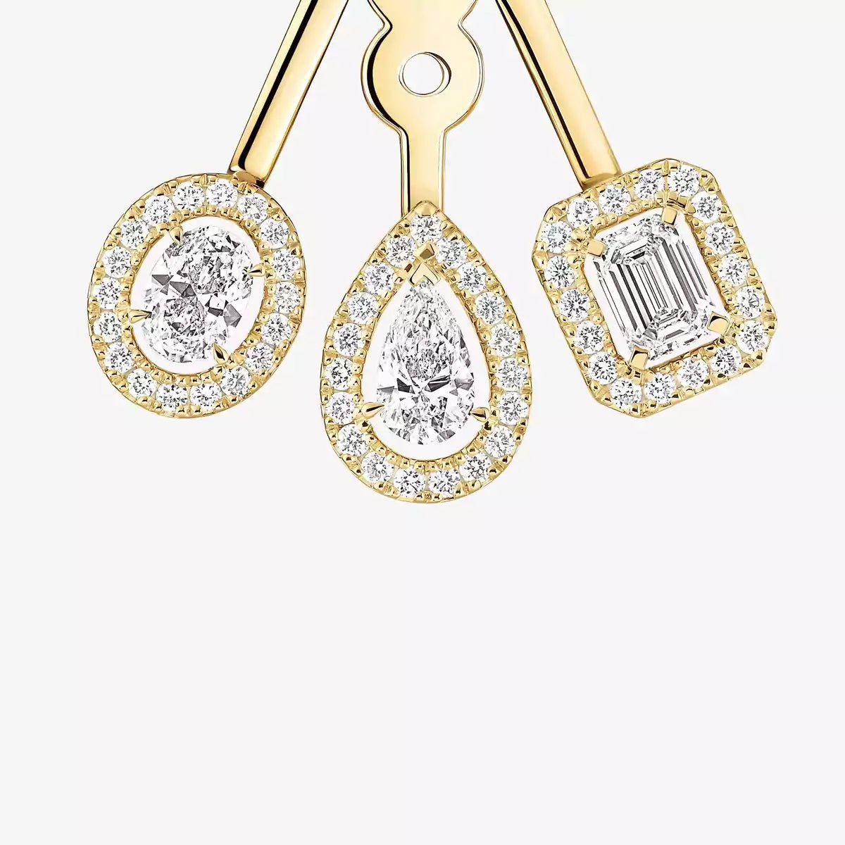 [moco jewelrys ] My Twin Trio  Diamond Earrings