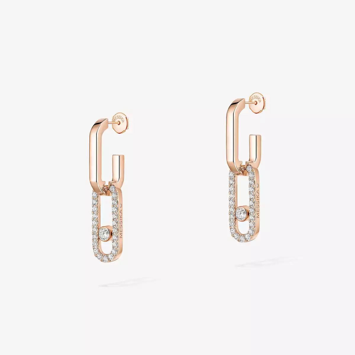 [moco jewelrys ]Move Link Diamond Earrings
