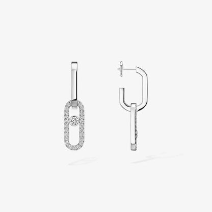 [moco jewelrys ]Move Link Diamond Earrings