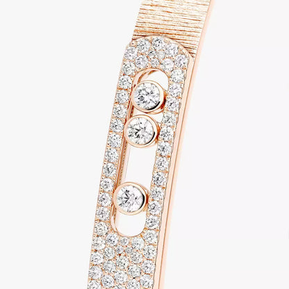 [moco jewelrys ]Move Noa Ciselé half pavé bangle