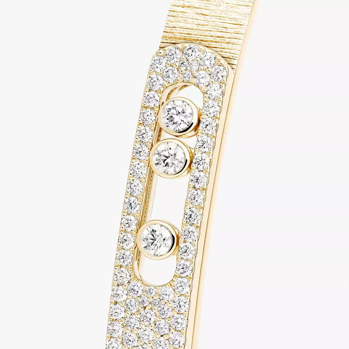 [moco jewelrys ]Move Noa Ciselé half pavé bangle