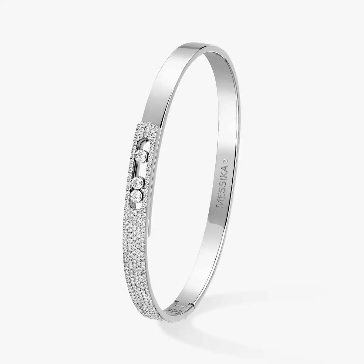 [moco jewelrys ]Move Noa Rose Gold Pavé Diamond Bangle Bracelet