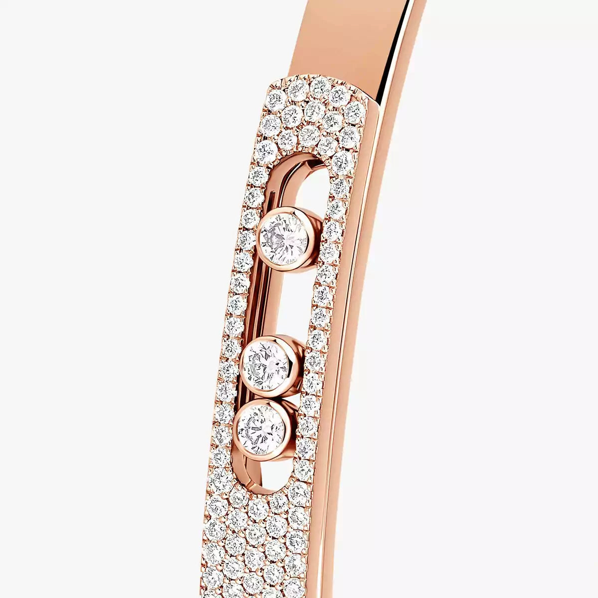 [moco jewelrys ]Move Noa Rose Gold Pavé Diamond Bangle Bracelet