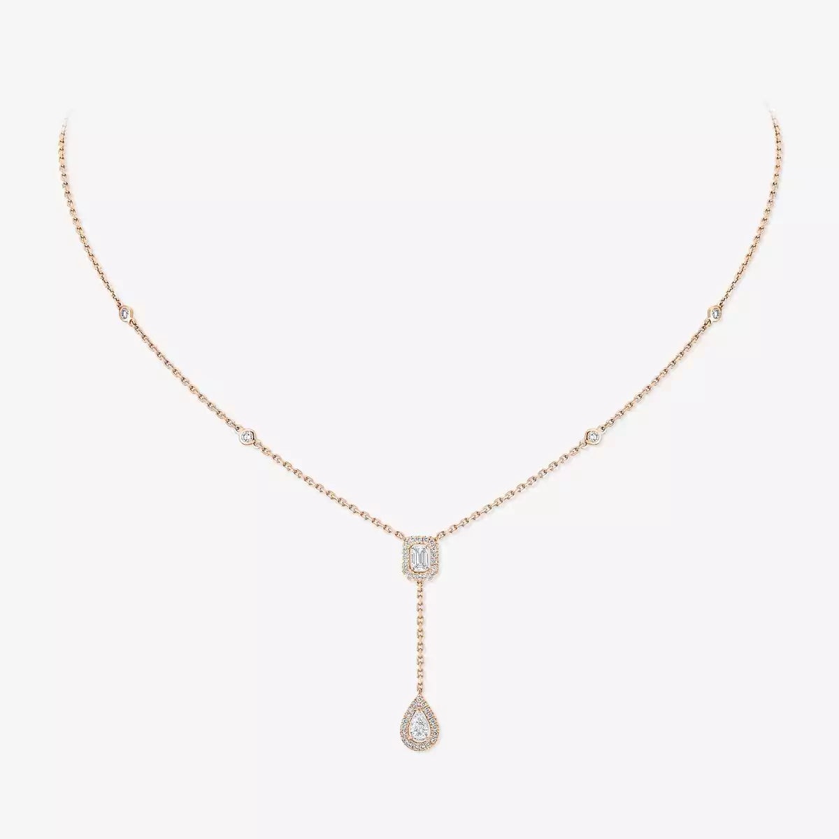 [moco jewelrys ]Gold Diamond Tie Necklace
