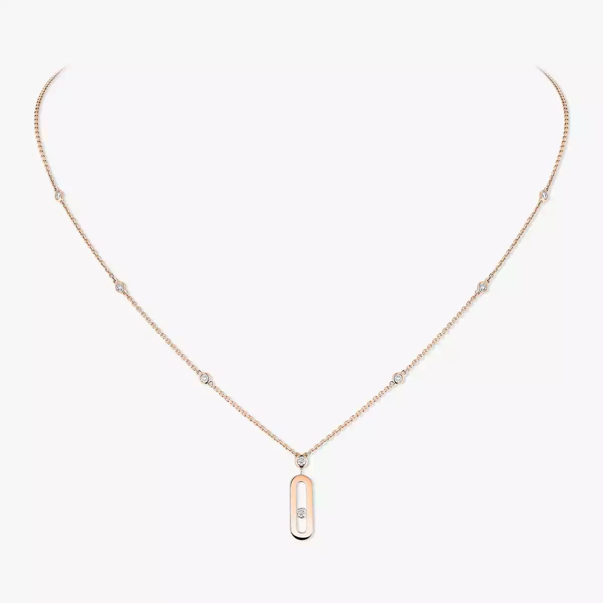 [moco jewelrys ] Move Uno Gold Diamond Long Necklace