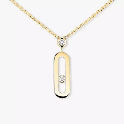 [moco jewelrys ] Move Uno Gold Diamond Long Necklace