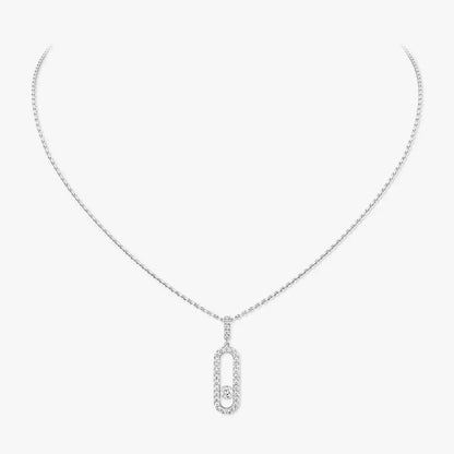 [moco jewelrys ]Move Uno Diamond Necklace in Rose Gold