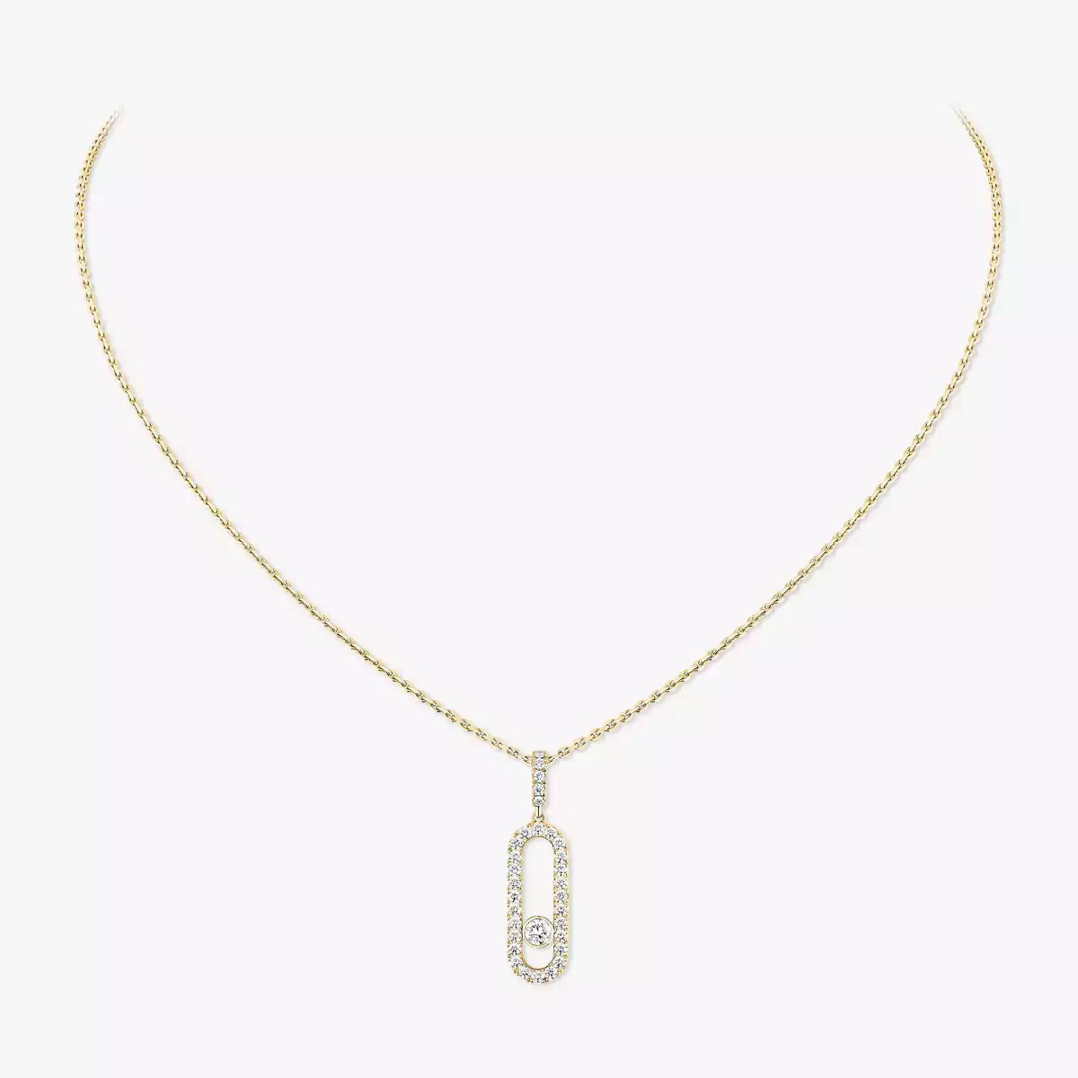 [moco jewelrys ]Move Uno Diamond Necklace in Rose Gold