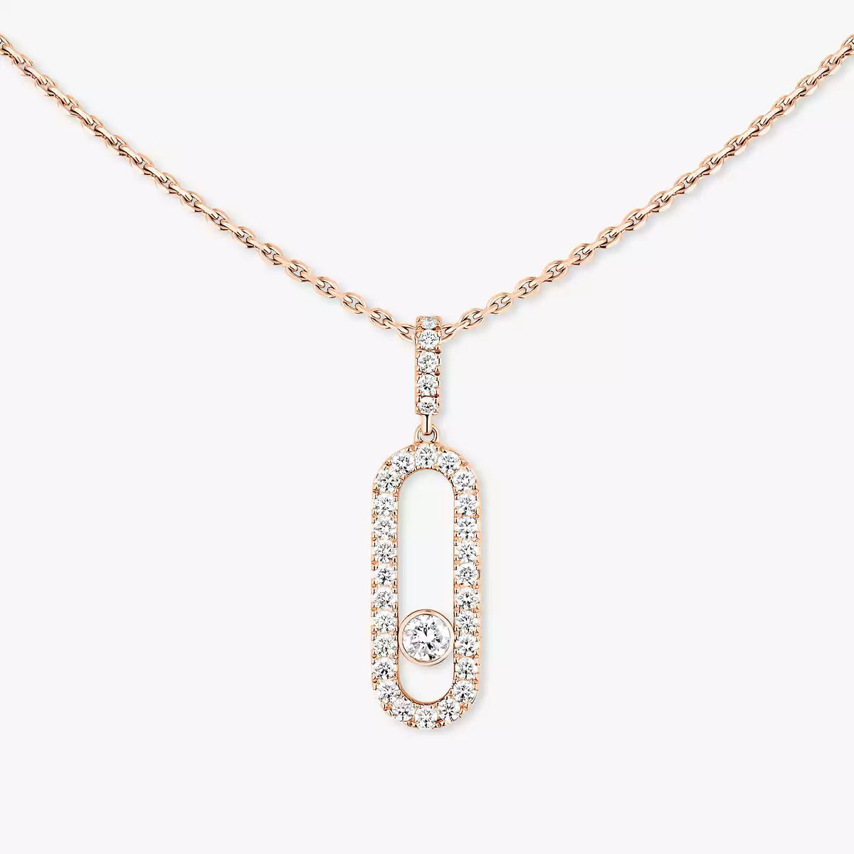 [moco jewelrys ]Move Uno Diamond Necklace in Rose Gold
