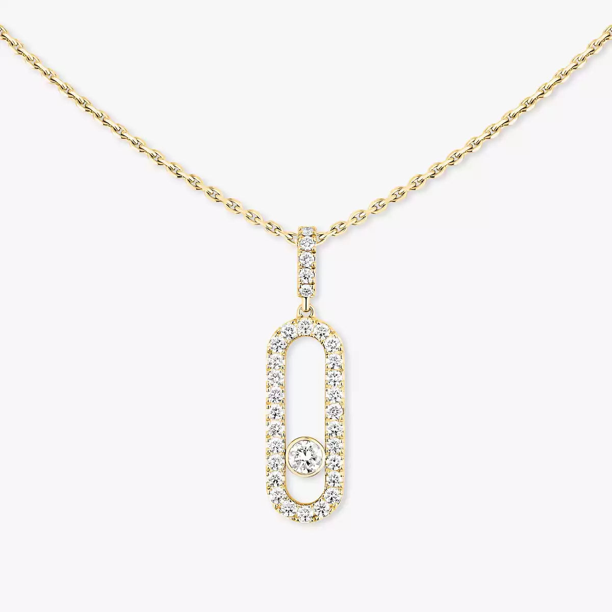 [moco jewelrys ]Move Uno Diamond Necklace in Rose Gold