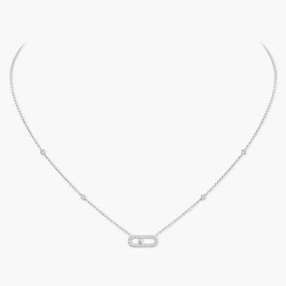 [moco jewelrys ]Diamond Necklace Move Uno
