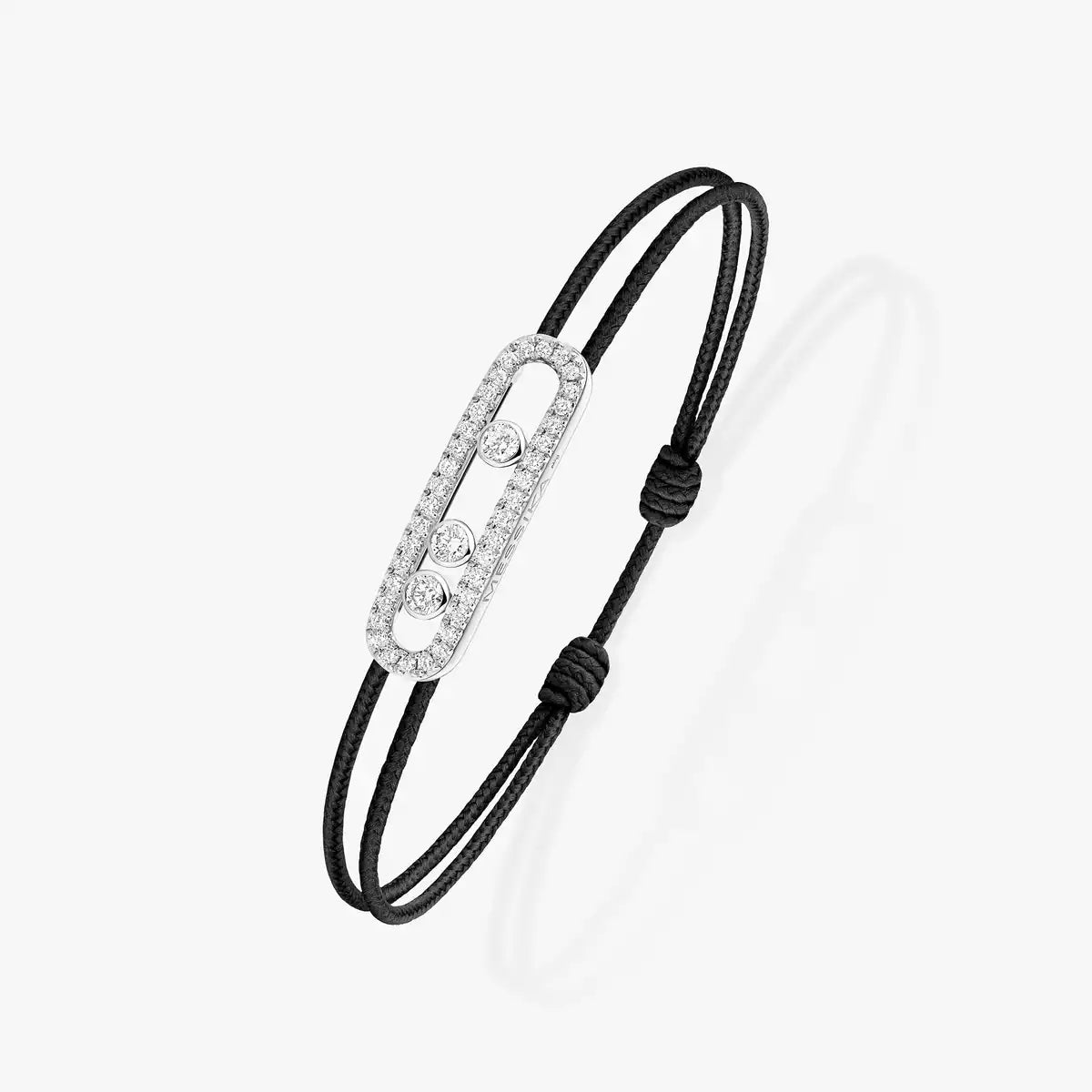 [moco jewelrys ]Messika Care(s) pink cord pavé bracelet