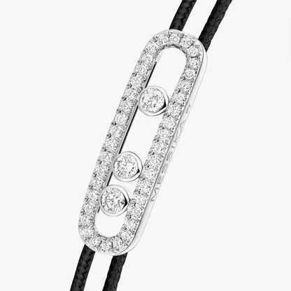 [moco jewelrys ]Messika Care(s) pink cord pavé bracelet