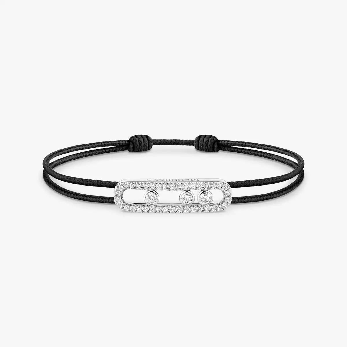 [moco jewelrys ]Messika Care(s) pink cord pavé bracelet