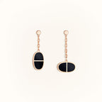 ¡®Star¡¯CHAINE VERSO BLACK CERAMIC EARRINGS