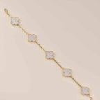 [Star]New CLOVER WHITE PEARL MOP 5 MOTIF BRACELET COLLECTION