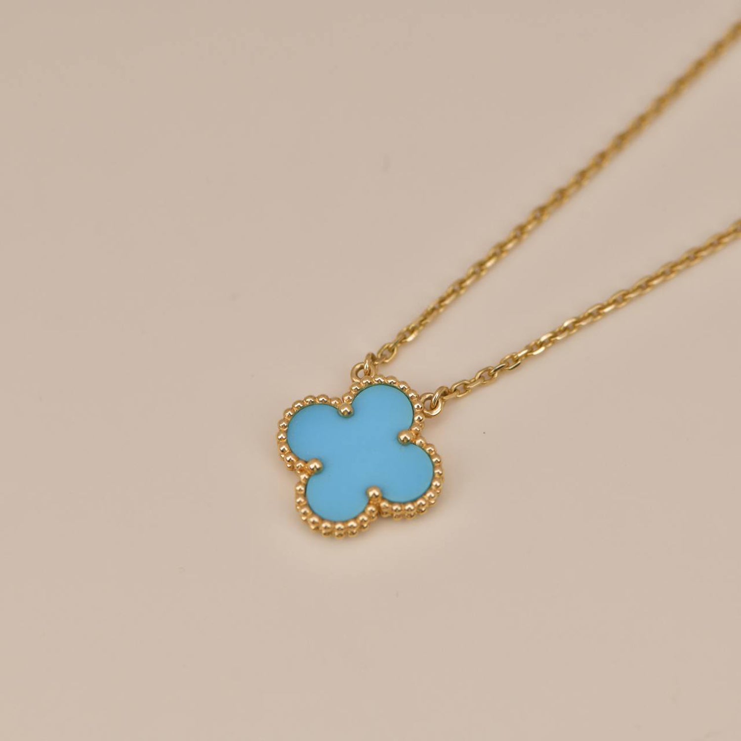 ¡®Star¡¯CLOVER 15MM VINTAGE TURQUOISE NECKLACE