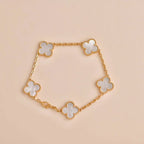 [Star]New CLOVER WHITE PEARL MOP 5 MOTIF BRACELET COLLECTION