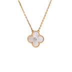 ¡®Star¡¯CLOVER 15MM DIAMOND WHITE FRITILLARIA NECKLACE
