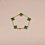 [Star]New  CLOVER 5 MOTIF MALACHITE BRACELET COLLECTION