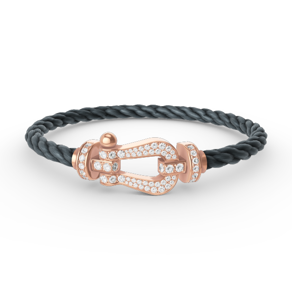 ¡®Star¡¯FORCE LARGE HORSESHOE FULL DIAMOND BRACELET ROSE GOLD