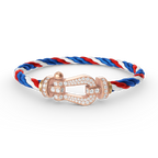 ¡®Star¡¯FORCE LARGE HORSESHOE FULL DIAMOND BRACELET ROSE GOLD