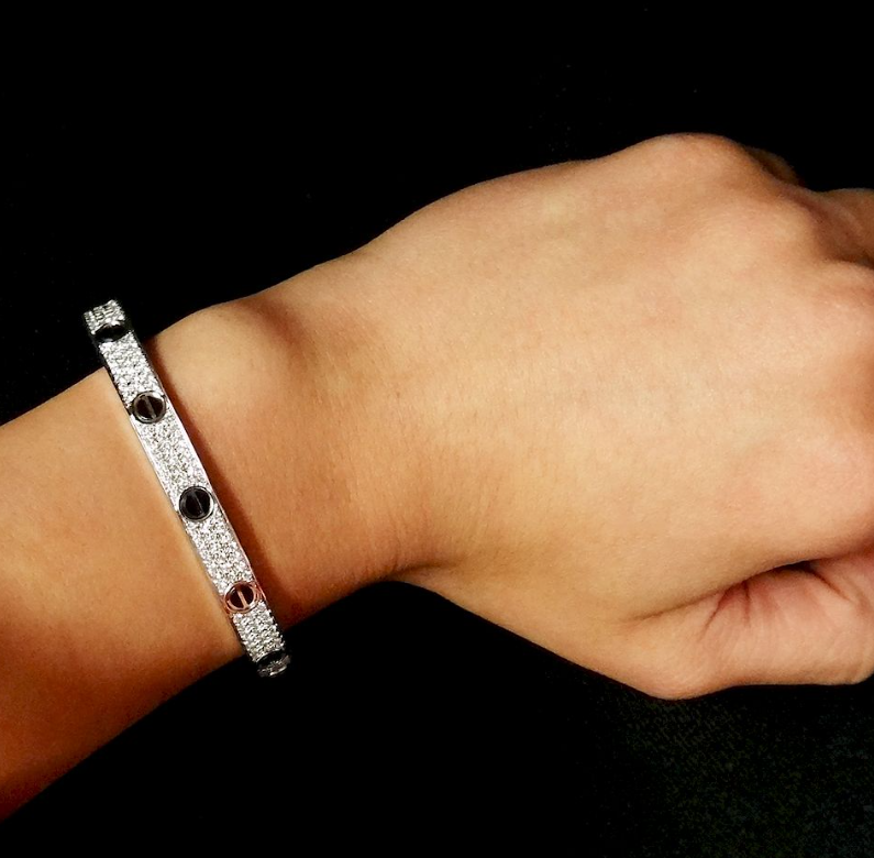 ¡®Star¡¯LOVE BRACELET 6.1MM DIAMOND-PAVED CERAMIC
