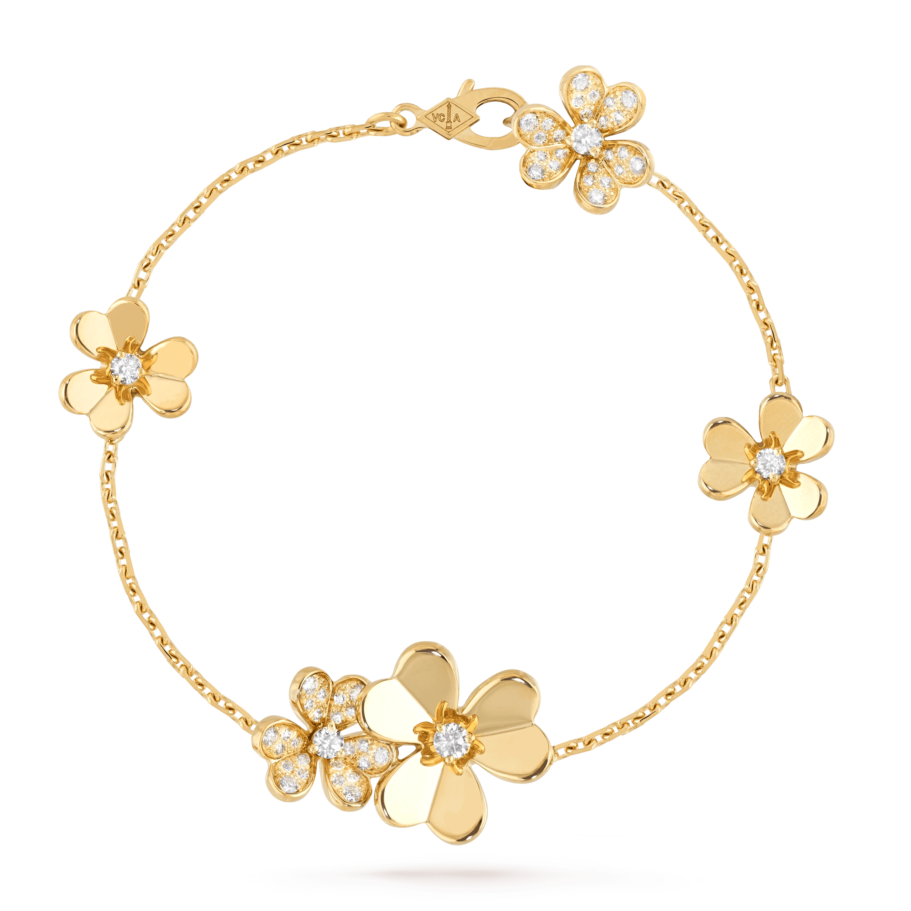 ¡®Star¡¯FRIVOLE GOLD 5 FLOWERS BRACELET