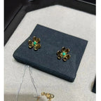 ¡®Star¡¯FRIVOLE  FLOWER MALACHITE EARRINGS