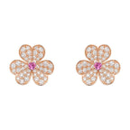 ¡®Star¡¯FRIVOLE PINK GOLD FLOWER DIAMOND EARRINGS
