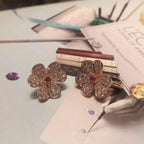 ¡®Star¡¯FRIVOLE PINK GOLD FLOWER DIAMOND EARRINGS
