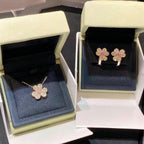 ¡®Star¡¯FRIVOLE PINK GOLD FLOWER DIAMOND EARRINGS