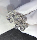 ¡®Star¡¯FRIVOLE SILVER FLOWER DIAMOND EARRINGS