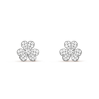 ¡®Star¡¯FRIVOLE SILVER FLOWER DIAMOND EARRINGS