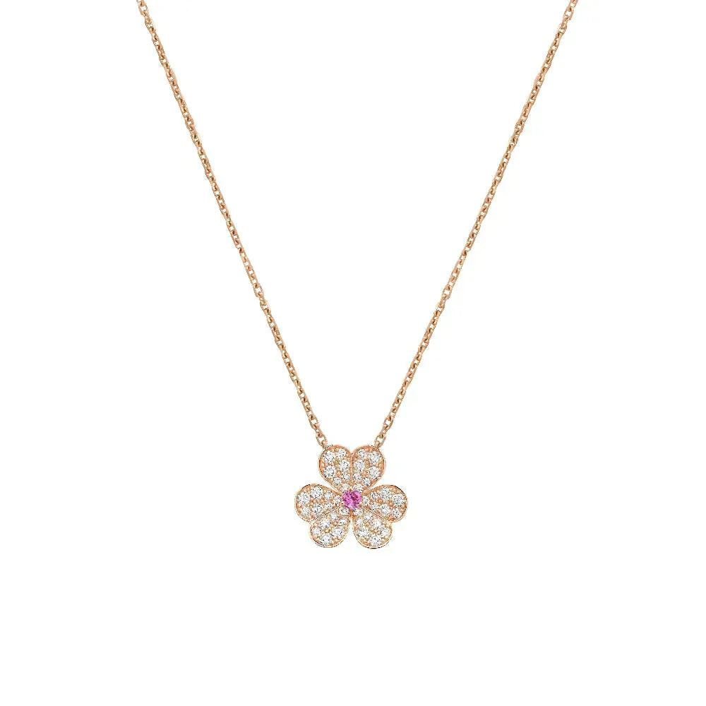 ¡®Star¡¯FRIVOLE ROSE GOLD FLOWER DIAMOND NECKLACE
