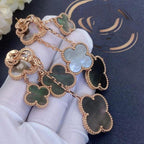 ¡®Star¡¯CLOVER EARRINGS DARK MOP 4 MOTIFS ROSE GOLD