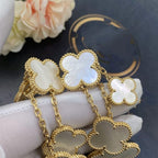 ¡®Star¡¯CLOVER EARRINGS WHITE MOP 4 MOTIFS GOLD