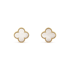 ¡®Star¡¯CLOVER MEDIUM 1 MOTIFS  WHITE MOP STUD EARRINGS
