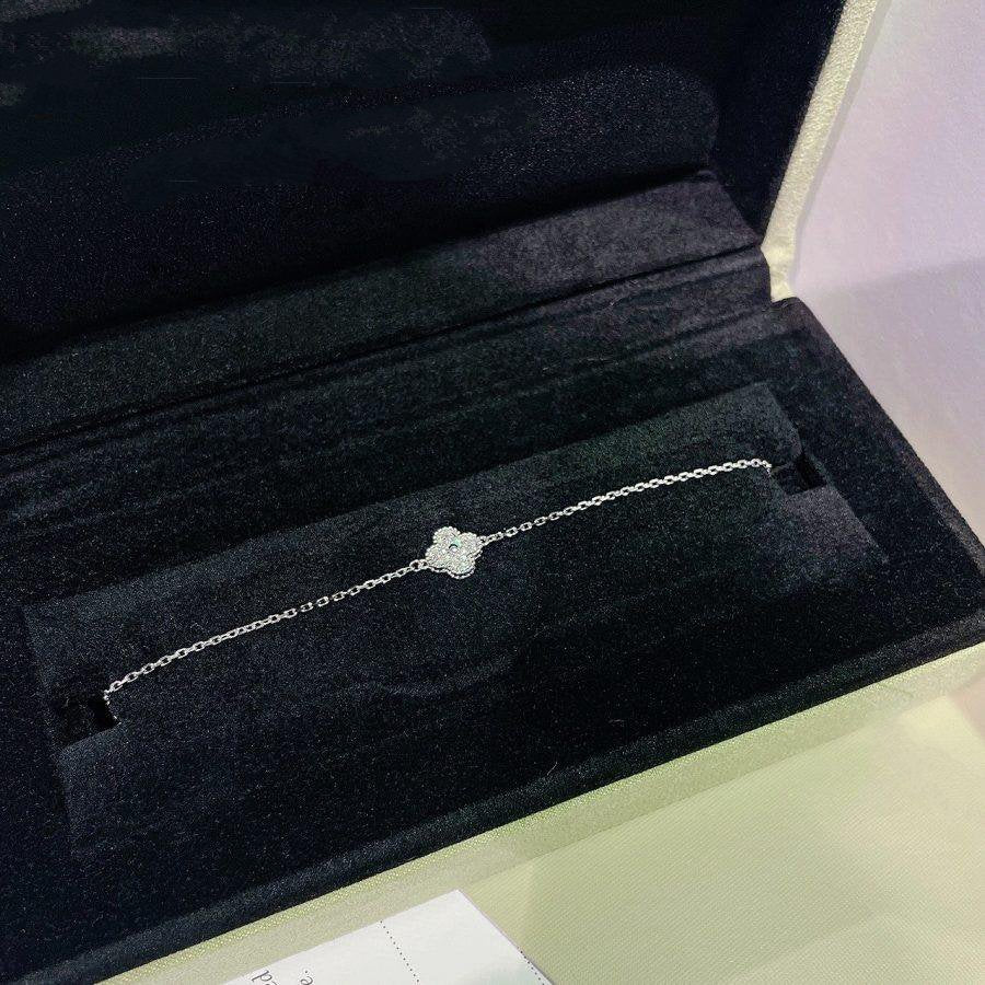 ¡®Star¡¯CLOVER  SINGLE FLOWER BRACELET SILVER