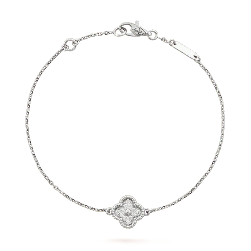 ¡®Star¡¯CLOVER  SINGLE FLOWER BRACELET SILVER