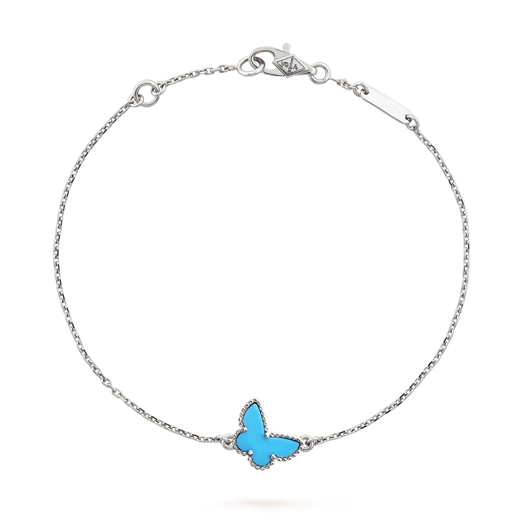 ¡®Star¡¯BUTTERFLY TURQUOISE BUTTERFLY BRACELET SILVER